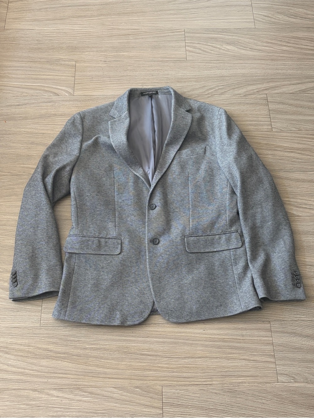 Banana Republic Light Gray Two-Button Blazer